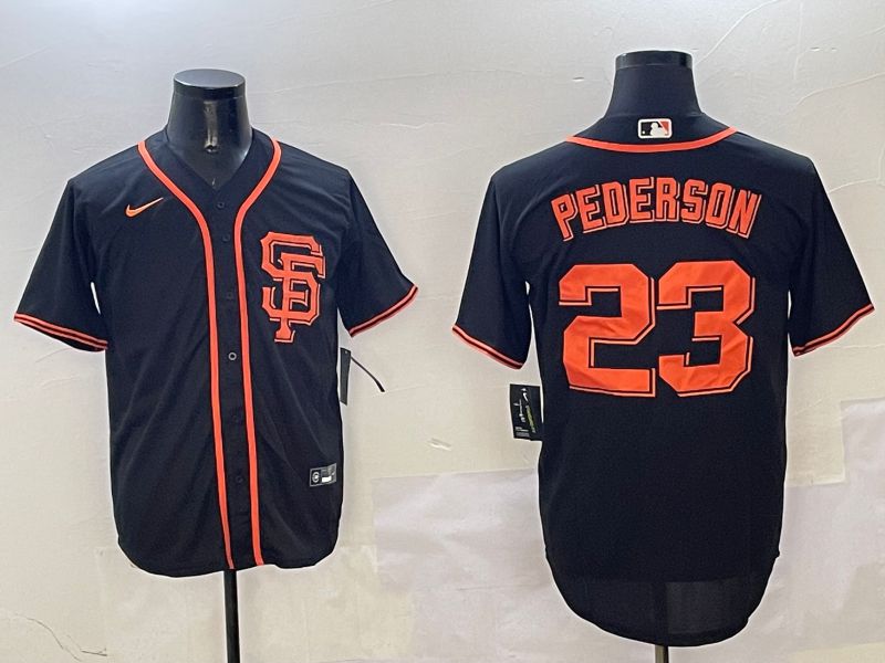 Men San Francisco Giants #23 Pederson Black Game 2025 Nike MLB Jersey style 5